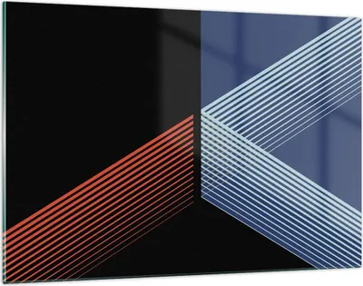 Produktbild von Bilder auf glas - Einteilig - Abstraktion Schwarz Blau - 120x80cm - Glasbilder - Wandbilder - Bilder - zum Aufhängen bereit - Wanddekoration aus Glas - Glas Bilder - Wandbild auf Glas - GAA120x80-4458