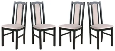 Productafbeelding van ESSZIMMERSTUHL - Set van 4 stoelen, model Bos 7, kleur zwart, materiaal paros 2