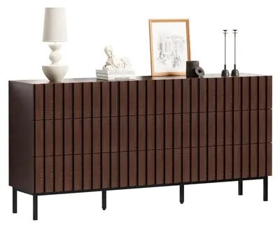 Productafbeelding van Kast met 9 lades, afmetingen 150x34x72 cm, donkerbruin