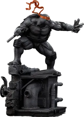 Produktbild von Teenage Mutant Ninja Turtles Art Scale Statue 1/10 Michelangelo Black and White Variant 26 cm heo exclusive