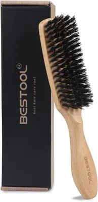 Obrázok produktu pre Hrebene, Boar Bristle, pre ženy a mužov, prírodná drevená rukoväť, čierny orech