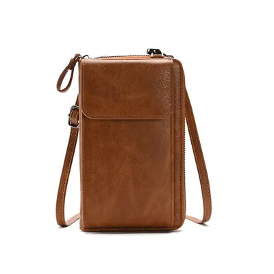 Imagen del producto de Cartera y bolso bandolera de Damen – Diseño elegante y práctico para el uso diario, color marrón