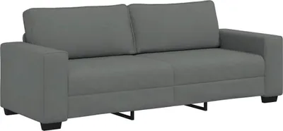 Produktbild von vidaXL 3-Sitzer-Sofa Dunkelgrau 220x77x82 cm Stoff