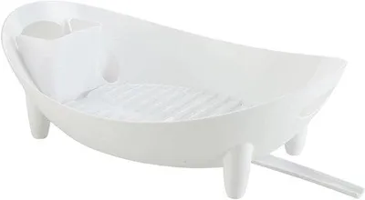 Produktbild von Famanu Abtropfgestell Küche - Mit Besteckhalter - 39 cm - Weiß