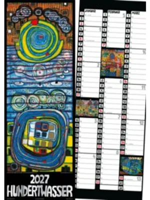Produktbild von Hundertwasser Streifenkalender Art 2027