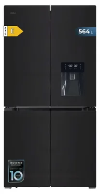 Image de Cecotec Réfrigérateur Américain 4 Portes en Verre de 563 L Bolero CoolMarket 4D 564 Glass E. 183 cm Hauteur, 91 cm Largeur