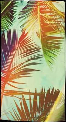 Produktbild von Beach towel Good Morning 100x180 cm - palm leaves