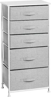 Produktbild von mDesign Kommode Schubladenschrank Stoffkommode 5 Schubladen Kleiderkommode Grau