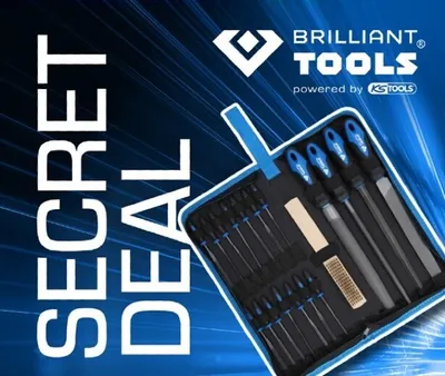 Produktbild von BRILLIANT TOOLS Feilen-Satz mit Feilenbürste 19tlg. - BT103030