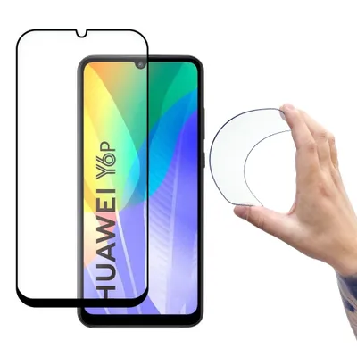 Zdjęcie produktu dla Wozinsky Full Cover Flexi Nano folia szklana szkło hartowane z ramką Huawei Y6p czarny