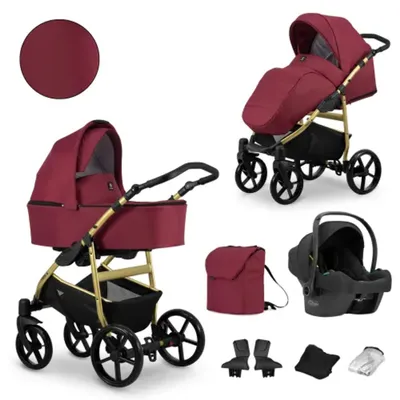 Produktbild von Kinderwagen Kunert MATA 3in1 - Farbe: Bordeaux