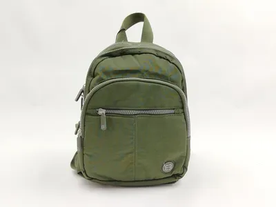Produktbild von Nylon Rucksack mit Sicherheitsfach, 2 Hauptfächern und 2 Vortaschen, 28x23x11cm