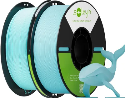 Produktbild von Creality Soleyin Ultra PLA Filament, 1.75mm, 2KG für 3D Drucker, 2 x 1kg- Ozeanblau - 3301010502