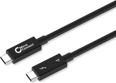 Immagine prodotto di MicroConnect - Cavo USB - da 24 pin USB-C (M) a 24 pin USB-C (M) - USB 3.1 Gen 2 / Thunderbolt 4 - 1,0 m - Alimentazione USB