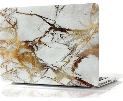 Produktbild von Mobigear Marble Schutzhülle für MacBook Pro 13 Zoll (2012-2015), Hartschale, Laptop-Hülle, MacBook-Case - Braun - Modell A1425 / A1502