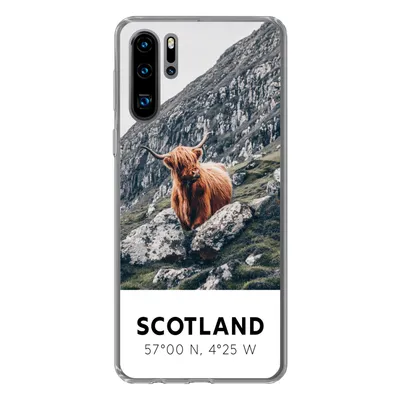 Produktbild von MuchoWow® Handyhülle Schutzhülle Hülle für Huawei P30 Pro Schottland - Schottische Highlander - Berge Silikon Softcase Handy Hülle - Schutzdeckel