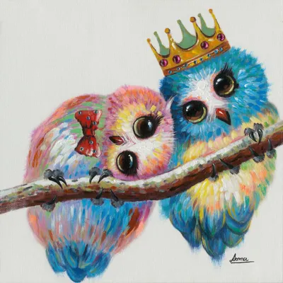 Produktbild von ArtUniverse Leinwandbild Verliebte Vögel 50 x 50 cm