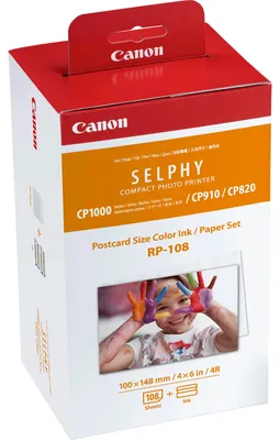 Produktbild von Canon RP-108 10x15 cm Papier und Farbband (108 Blatt)