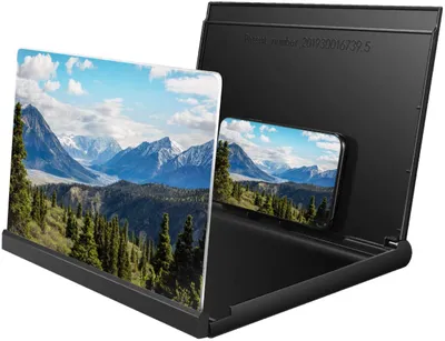 Produktbild von 3D Universal Bildschirmlupe,Faltbare 10 Zoll HD Smartphone Bildschirm Verstärker mit Handy Saugnapf zum Ansehen von Videofilmen,kompatibel für Huawei/