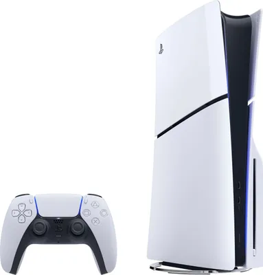 Produktbild von Sony Playstation Spielekonsole 5 Disc Slim 1.000 GB 3.500 MHz schwarz/weiß