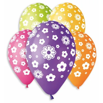 Obrázok produktu pre Balónik nafukovacie kvety 12'' priemer 30cm 5ks vo vrecku