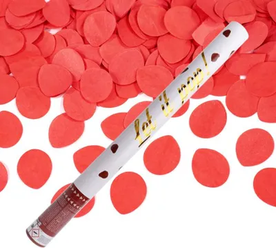 Produktbild von Rote Rosenblüten-Shooting-Tube für Hochzeiten, 60 cm