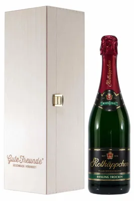 Produktbild von Rotkäppchen Riesling Sekt mit Geschenk-Holzkiste