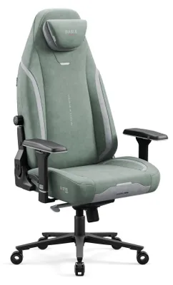 Zdjęcie produktu dla Fotel gamingowy Diablo X.Eye Prime z funkcją chłodzenia krzesło biurowe krzesło do biurka, maks. obciążenie 140 kg, rozmiar normalny, kolor zielony