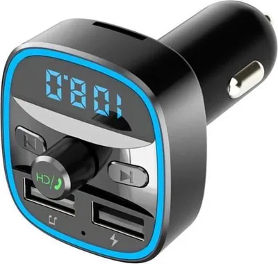 Produktbild von Bluetooth-FM-Transmitter – T25 – Schwarz – Integriertes Mikrofon – Kabellos
