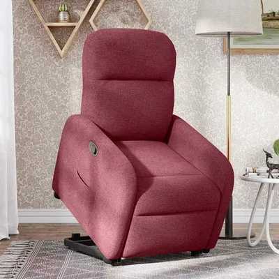 Obrázok produktu pre vidaXL Relaxačné kreslo s oporou na stúpanie Vínovočervená látka