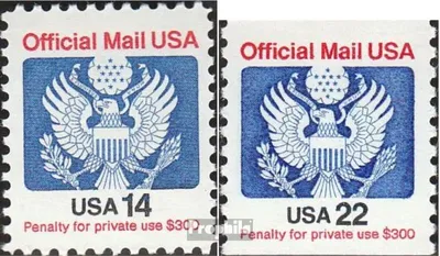 Produktbild von Briefmarken USA 1985 Mi D108A-D109C (kompl.Ausg.) postfrisch Staatswappen