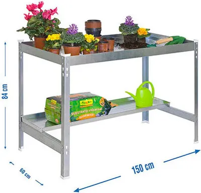 Zdjęcie produktu dla SIMONGARDEN DESK 1500x600 CINZA/GALVA Stół do uprawy