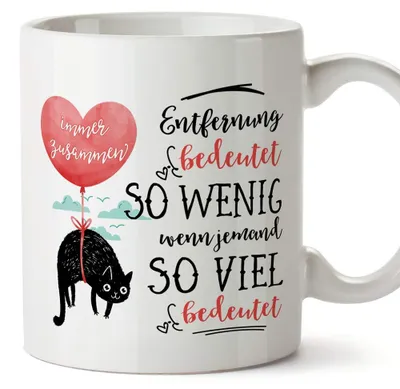 Keramikbecher mit Liebesspruch, 350 ml, spülmaschinenfest