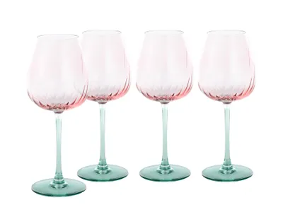 Produktbild von CreaTable, 24586, Swirly transparent, Weinglas 4-tlg, Glas