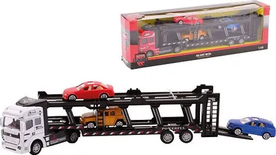 Obrázek produktu pro Nákladní auto - přeprava aut kovový model