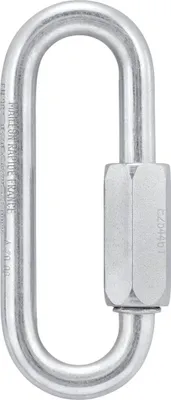 Metallischer Petzl GO Schließring mit Schraubverschluss in ovaler Form