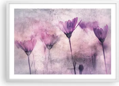 Produktbild von Gerahmtes Poster - Weißer Rahmen - Blumen Rosa Vintage - 70x50 cm - Wand Bild - Wanddeko - Wandbilder - Kunstposter - Wandposter - Bilderrahmen - Bilder - Kunstdruck - Wanddekoration - P2WAA70x50-4432