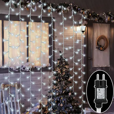 Immagine prodotto di TolleTour 10M 100 LED luci fiabesche bianco freddo 8 modalità di luce festa giardino interno decorazione esterna luci di Natale