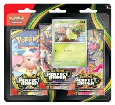Zdjęcie produktu dla Pokemon Perfect Order: Chikorita 3-Pack Blister