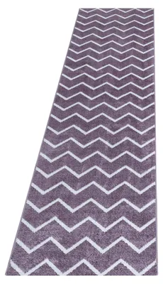 Zdjęcie produktu dla Dywankowa chodnik do salonu, fioletowy, 80x250 cm, wzór w romby