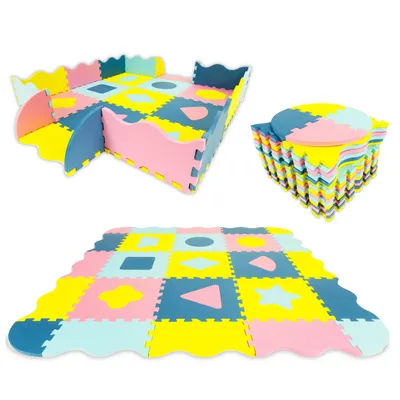 Obrázok produktu pre Penová podložka/puzzle suchý bazén 37 kusov Ecotoys