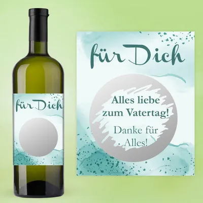 Produktbild von AUFKLEBER SET - für DICH - Rubbelsticker Silber Vatertag Geschenk