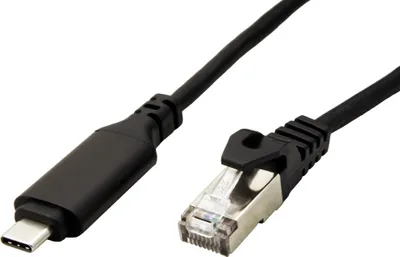 Obrázek produktu pro ROLINE Kabel USB C(M) -> RJ45M, Gigabit Ethernet, 1,5m, černý (12.02.1166)