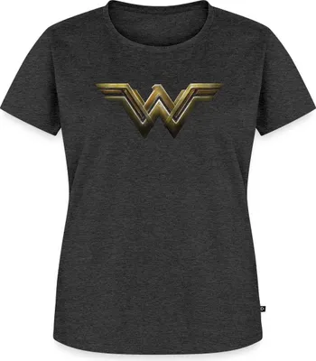 Produktbild von Spreadshirt Wonder Woman Logo Frauen Premium T-Shirt, 5XL, Anthrazit meliert