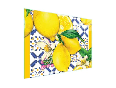 Image de Planche à découper en verre 40x30 Citron