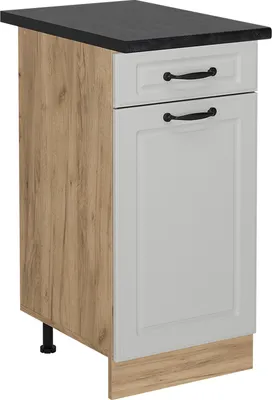 Image de Meuble cuisine Vicco R-Line Blanc campagne 40cm , PT Anthracite, Model 53670