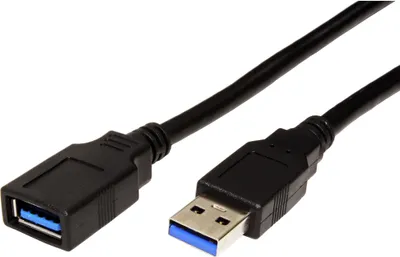 Obrázek produktu pro ROLINE 11.02.8977, 0,8 m, USB A, USB A, USB 3.2 Gen 1 (3.1 Gen 1), Samec/samice, Černá