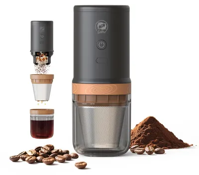 Elektrische Kaffeemühle, wiederaufladbar, 1,8 l, Edelstahlmesser