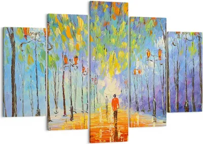 Produktbild von Bild auf Leinwand - Leinwandbild - Park Natur - 150x100cm - Wand Bild - Wanddeko - Wandbilder - Leinwanddruck - Bilder - Kunstdruck - Wanddekoration - Leinwand bilder - Wandkunst - EA150x100-3507