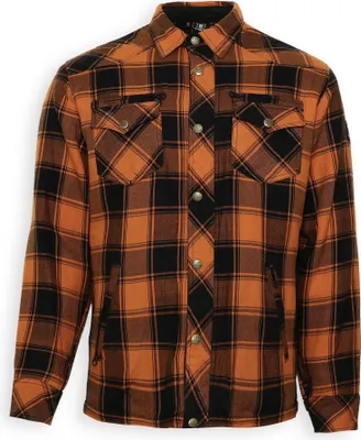 Produktbild von Bores Lumberjack Premium Motorradhemd, orange/schwarz, S